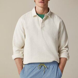 J. Crew Waffle-knit rugby shirt Size large